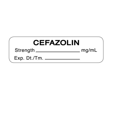 Cefazolin Strength Mg/mL Dt._Tm._:_Init._ 1/2x1-1/2 White W/Blk